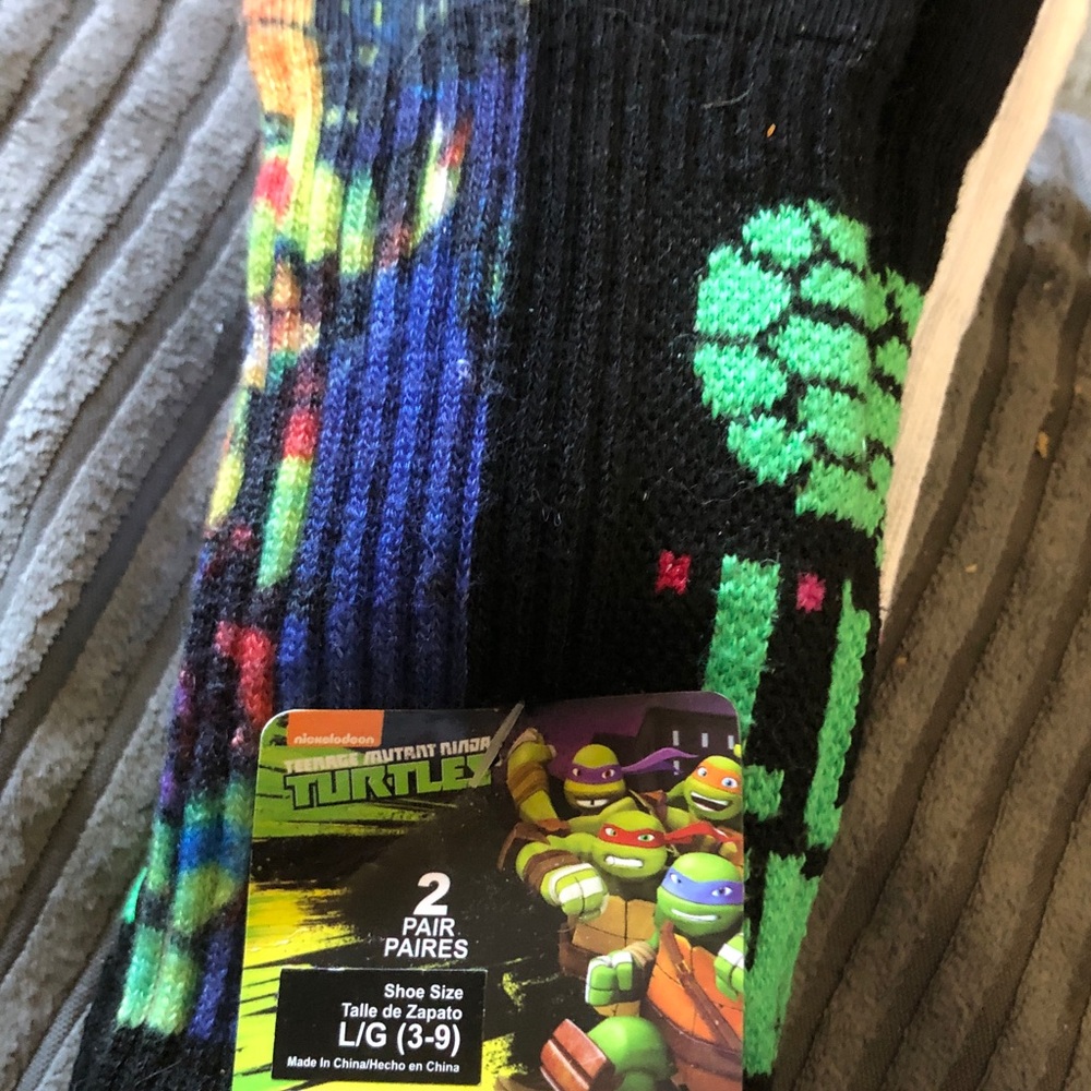 Stance Black Crew Socks with Neon Green & Multicolor Accents